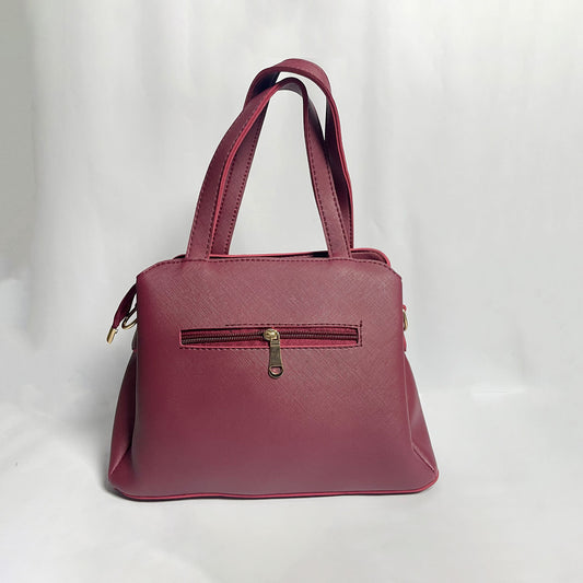 Elegant Navy Blue Handbag for Women – Designer Style Shoulder & Hand Carry Bag with Gold Hardware